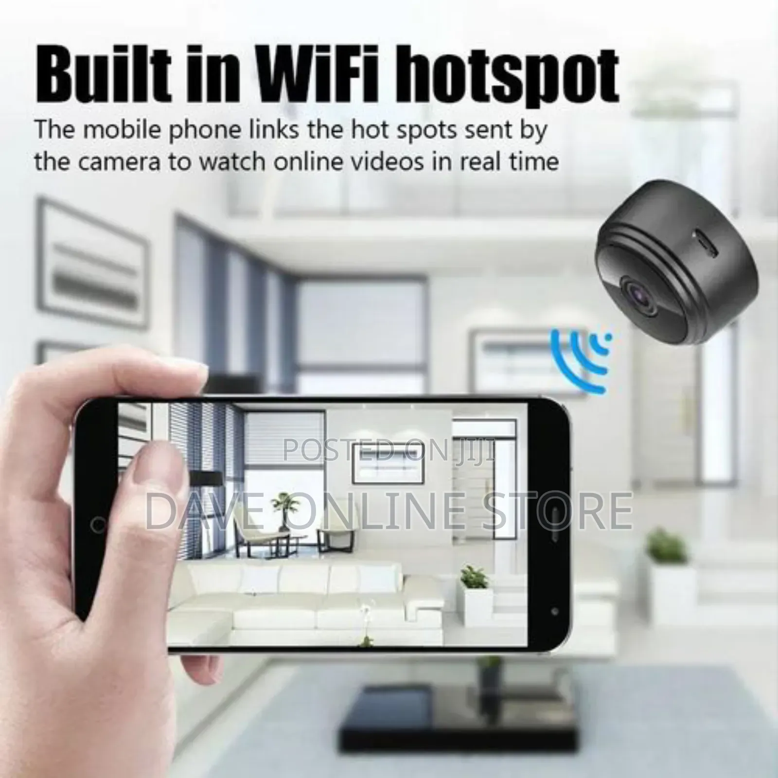 Compact Wireless Surveillance Camera for Home Security