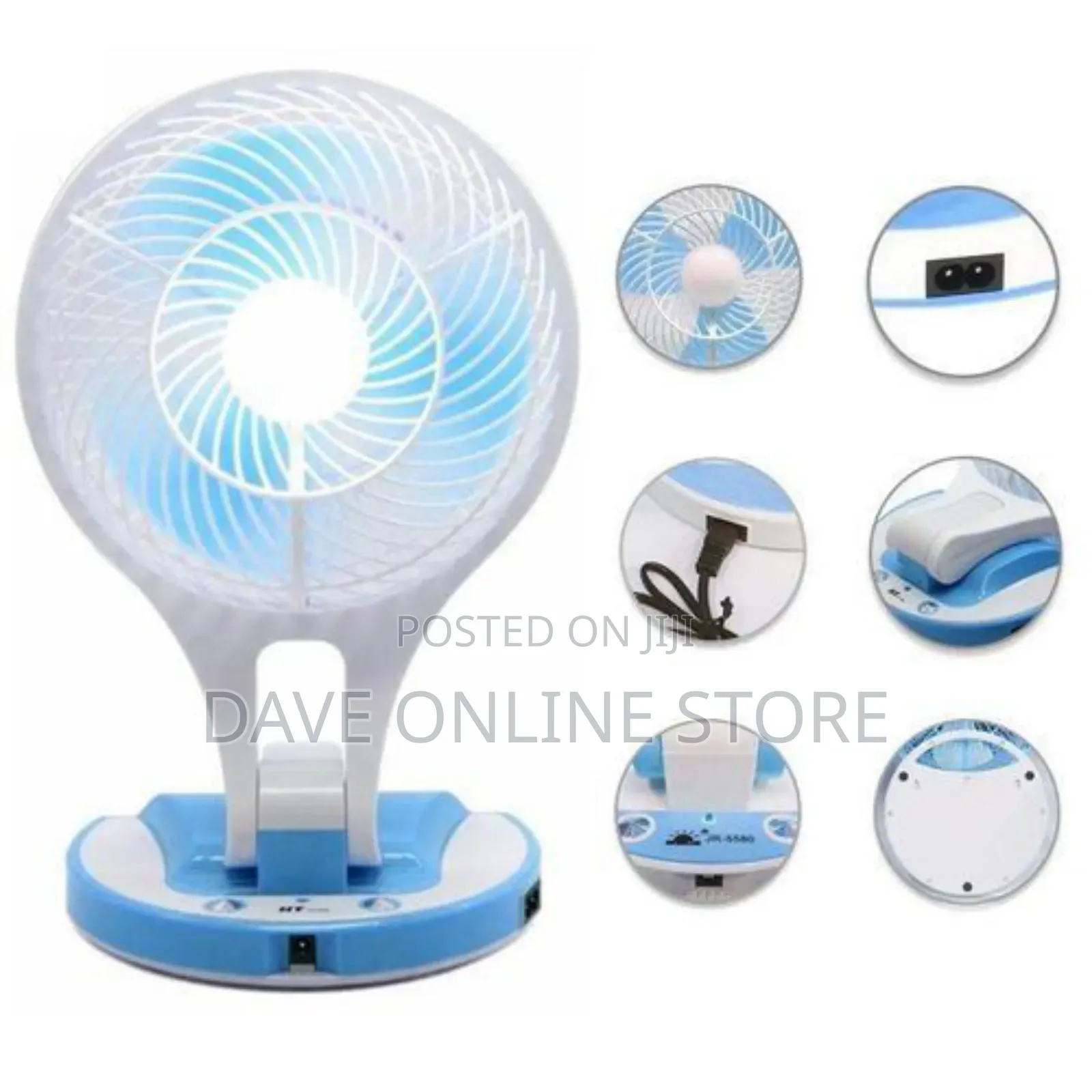 Electric Portable Mini Table Fan - White,Blue