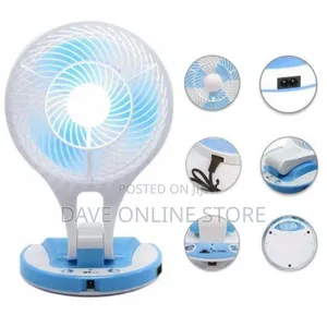 Electric Portable Mini Table Fan - White,Blue