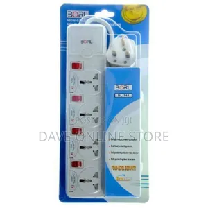 Borl High-Grade 4-Way Fused Surge Protected Extension Cable