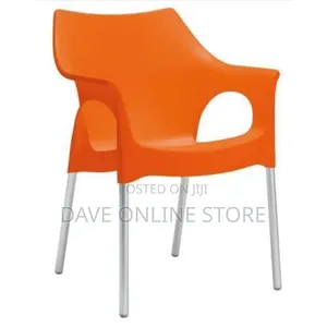 Portable Plastic Chair - Orange