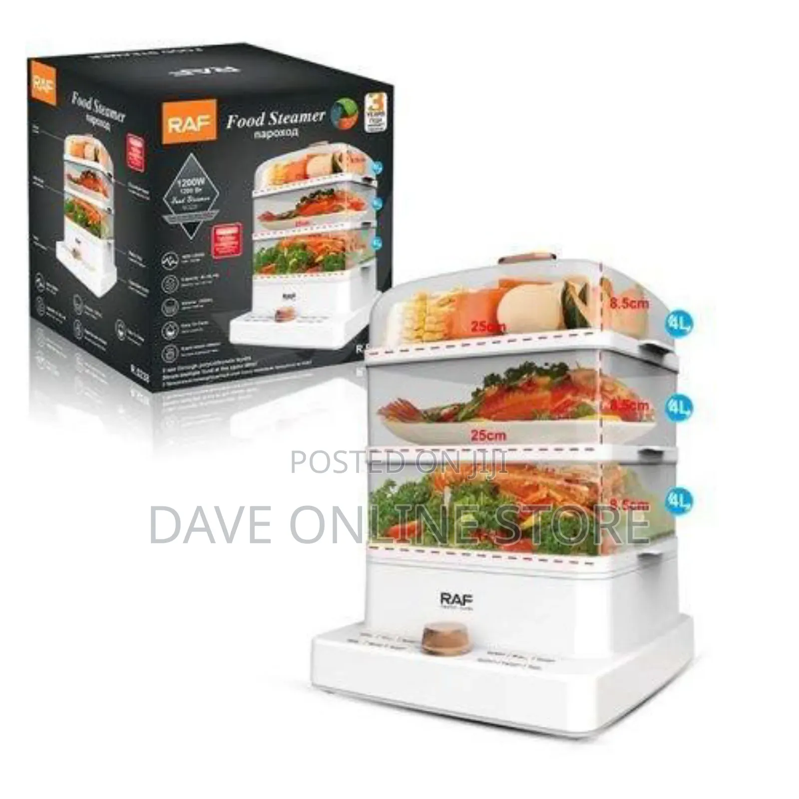 RAF 3 Layer Vegetable Steam Cooker Food Steamers
