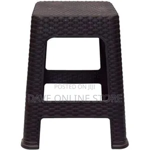 Plastic Square Stool-Brown
