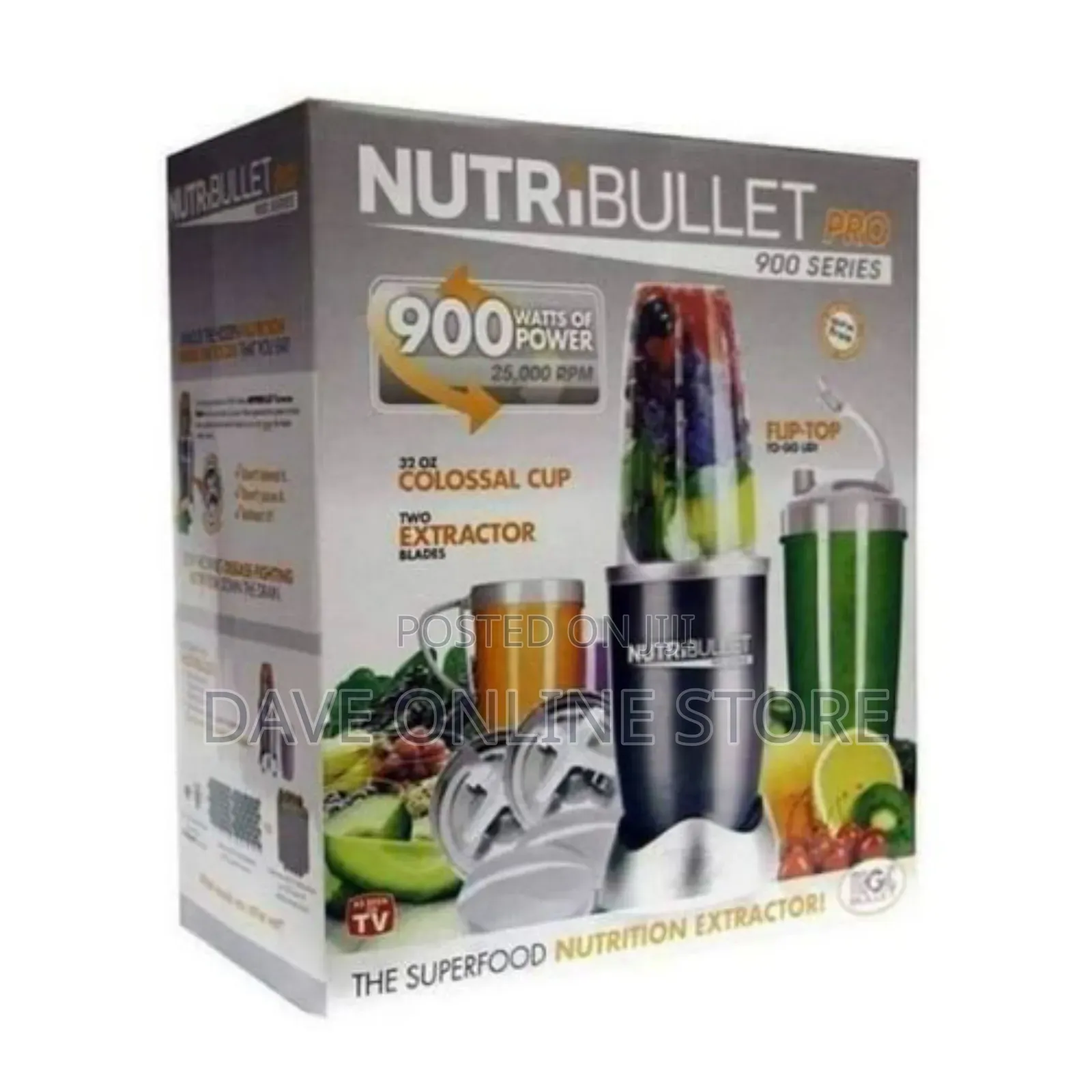 Nutribullet 900W Pro Juicer Blender Extractor Mixer - Grey