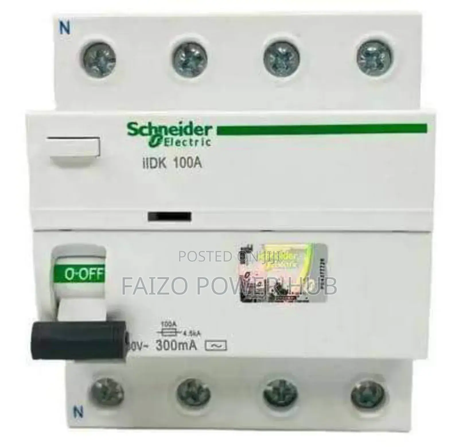 RCCB 63A 4pole 300ma Residual Current Circuit Breaker