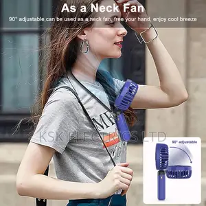 Electric Hand Mini Fan Foldable Rechargeable Neck Fan