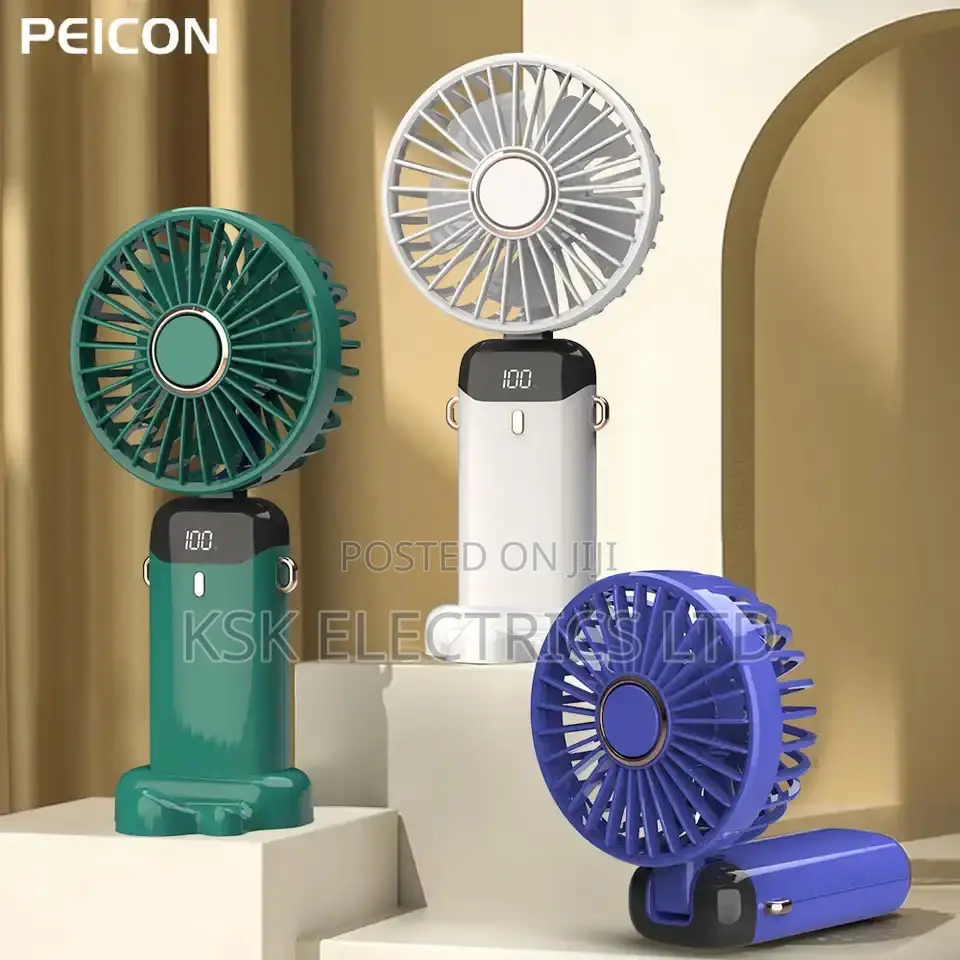 Electric Hand Mini Fan Foldable Rechargeable Neck Fan
