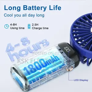 Electric Hand Mini Fan Foldable Rechargeable Neck Fan