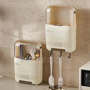 Wall Mount Kitchen Chopsticks Storage Cage Rack