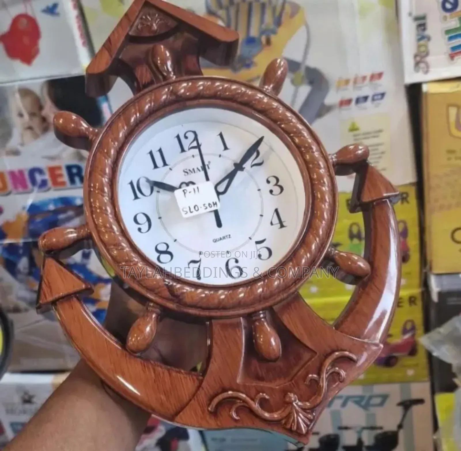 Anchor Wall Clock With Swinging Pendulum