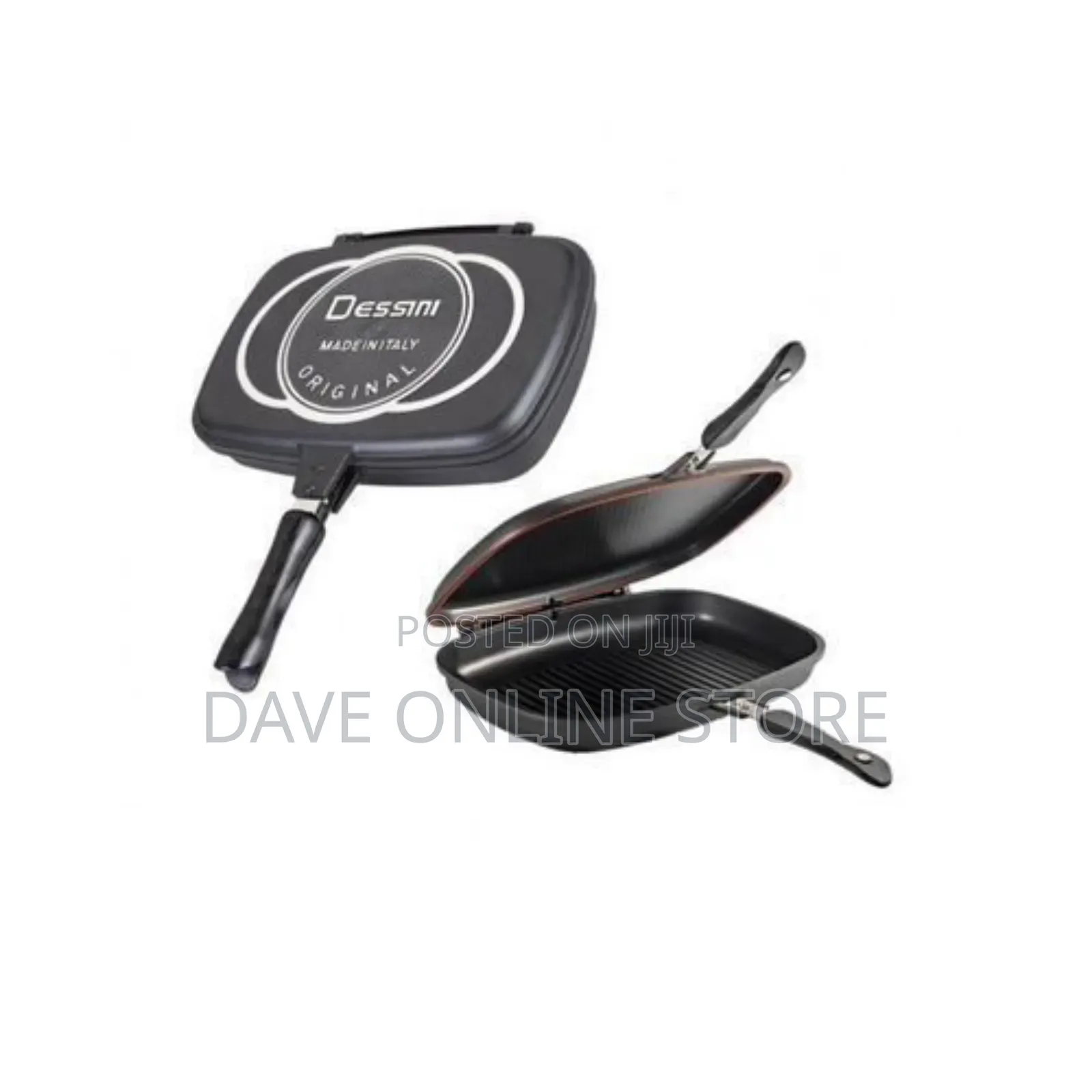Dessini 36cm Double Grill Pan Non Stick - Black