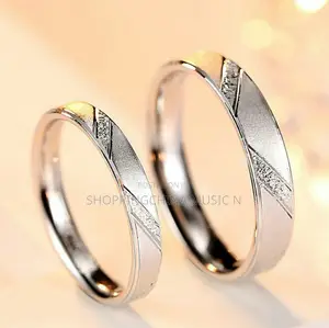 S925 Silver Wedding Ring Pair