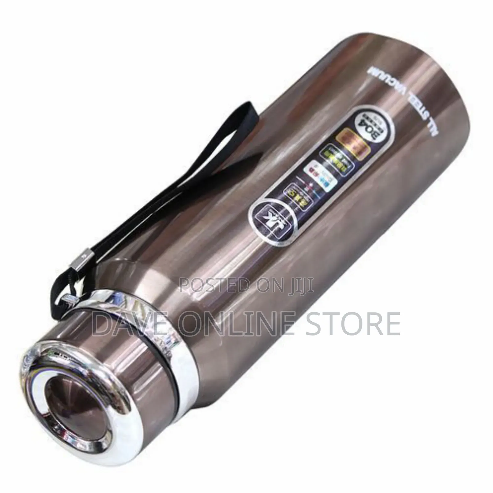 JK 1100ml All Steel Vacuum Bottle Flask - Silver