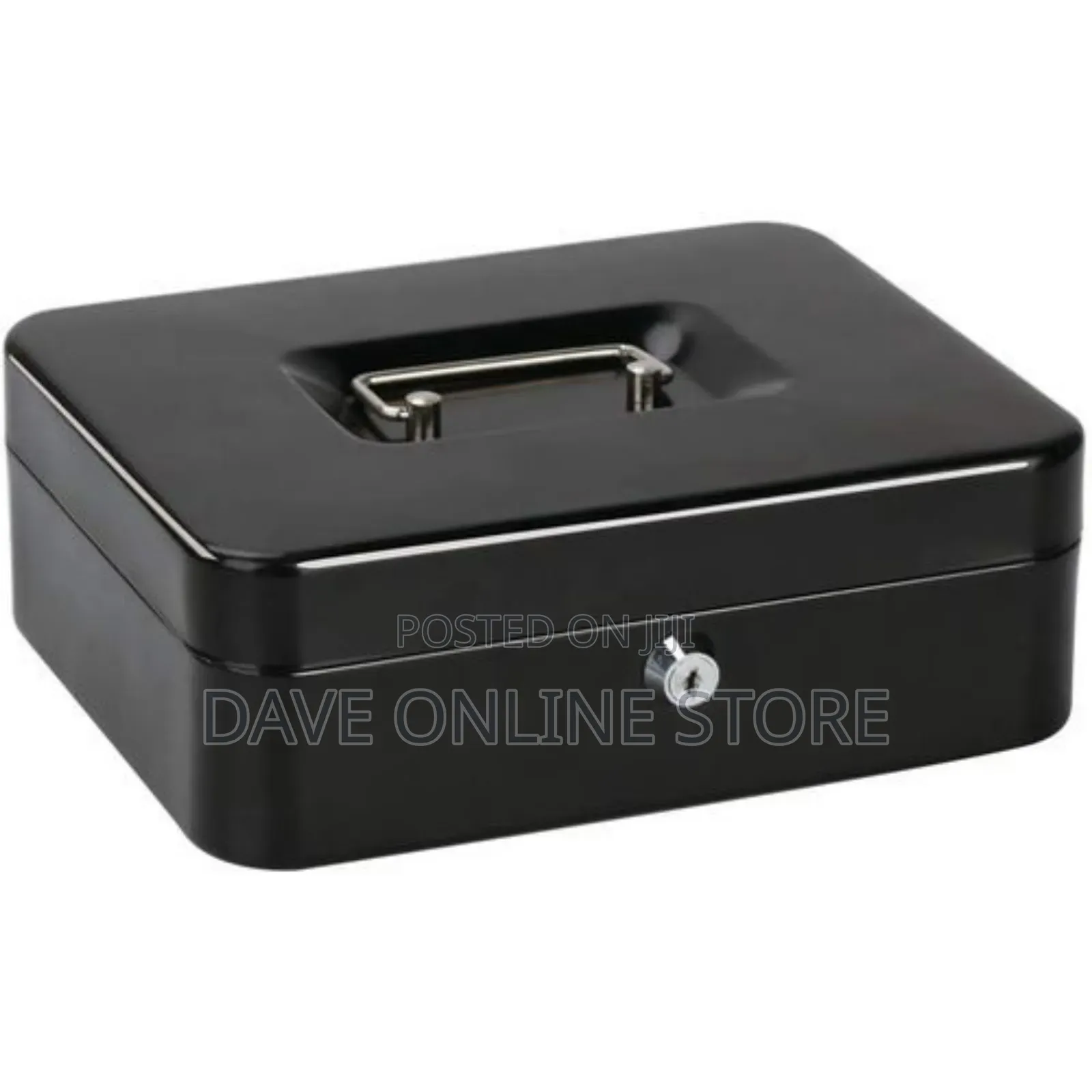 Office Cash/Cheque Box - Black
