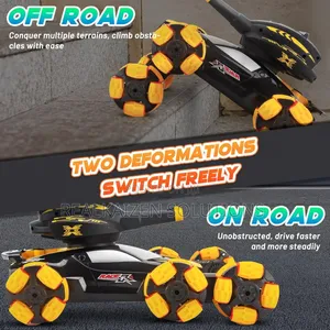 ALKINOOS 6 Wheel Spray Drift Stunt Remote Control Tank Car