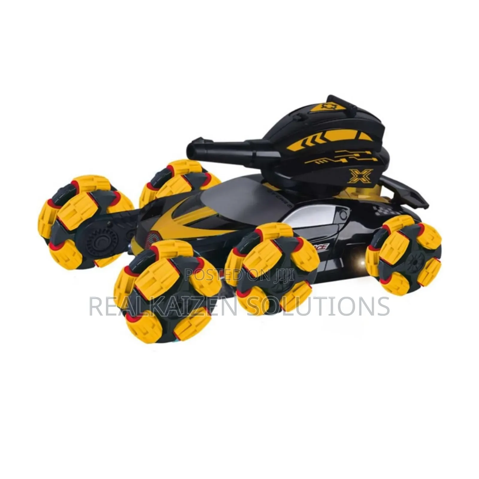 ALKINOOS 6 Wheel Spray Drift Stunt Remote Control Tank Car