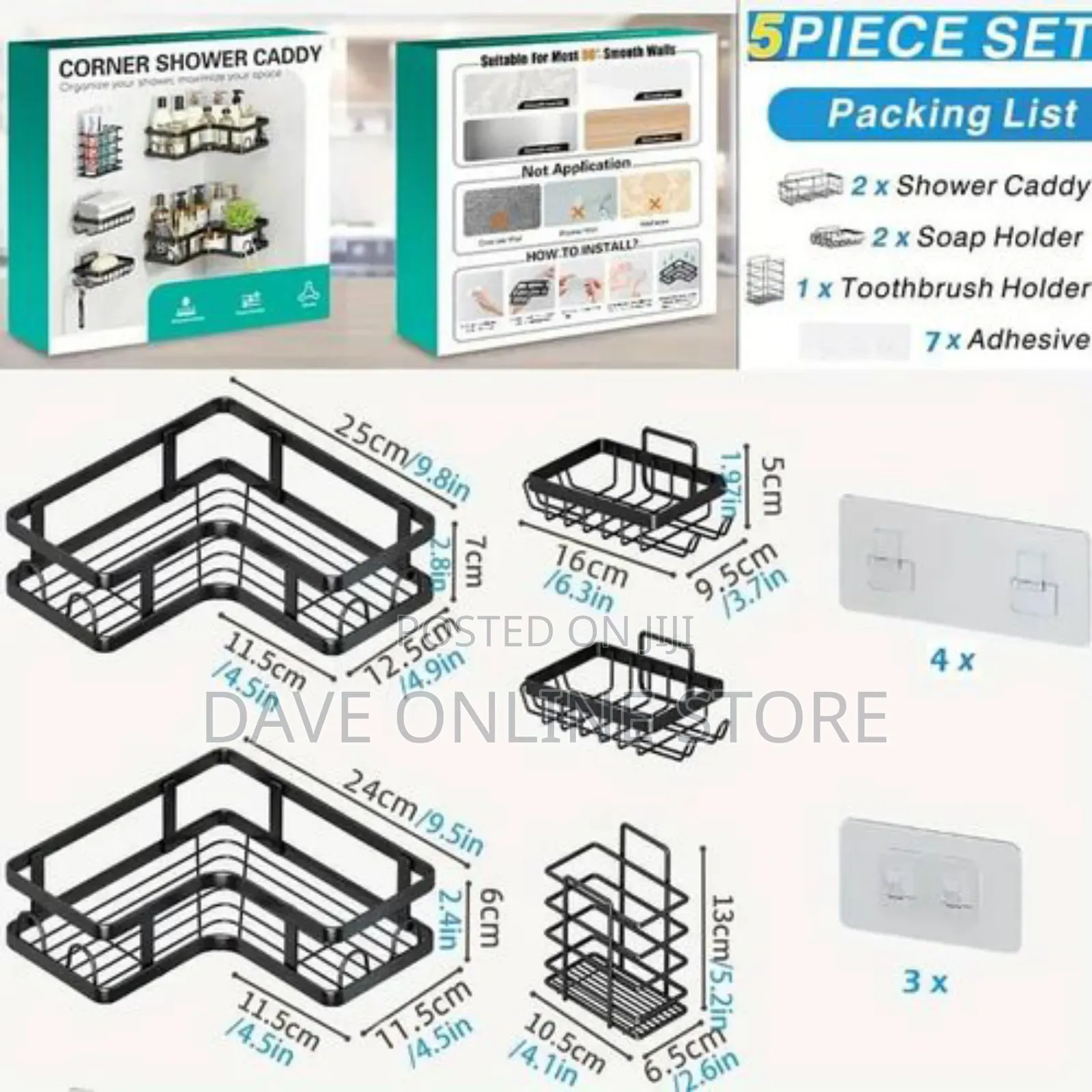 5 Sets Cosmetics Lotion Bathroom Storage Rack