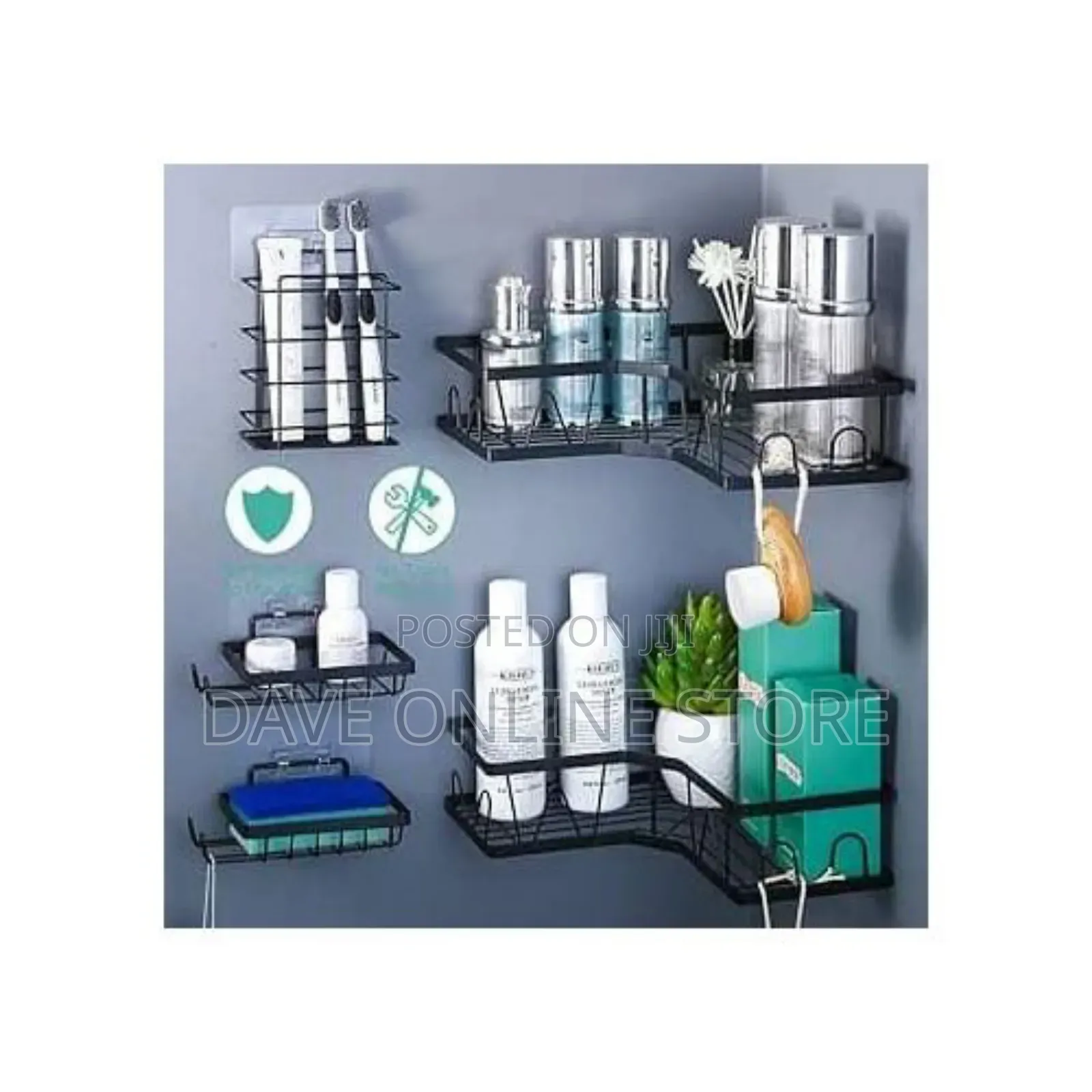 5 Sets Cosmetics Lotion Bathroom Storage Rack