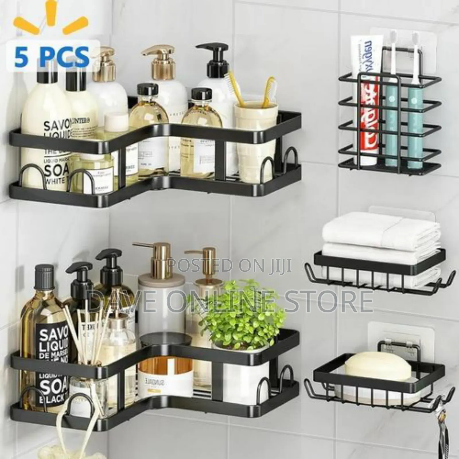 5 Sets Cosmetics Lotion Bathroom Storage Rack