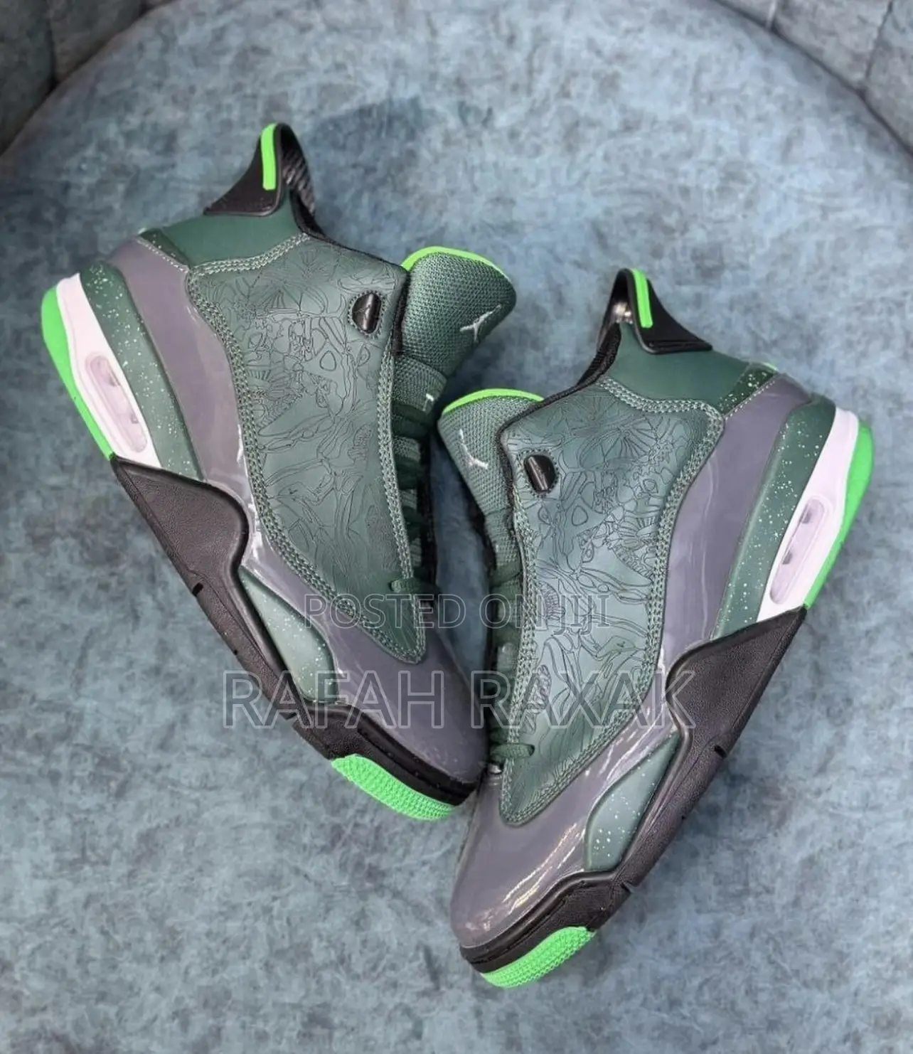 Original Teal/Green Air Jordan Dub Zero Sneakers
