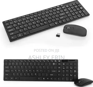 Wireless Keyboard and Mouse Set - Black