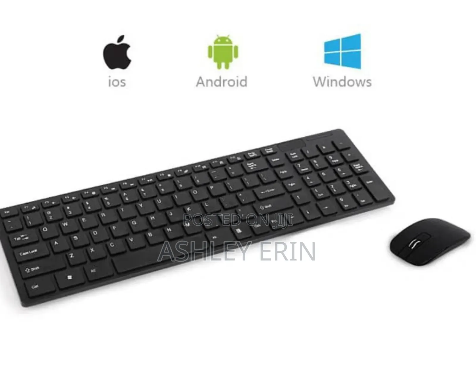 Wireless Keyboard and Mouse Set - Black