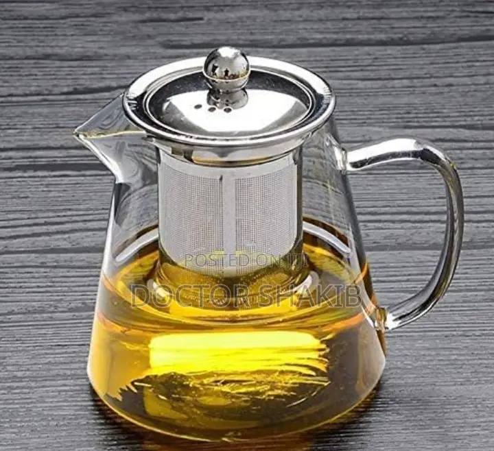 New Glass Teapot With Stainless Steel Infuser and Lid