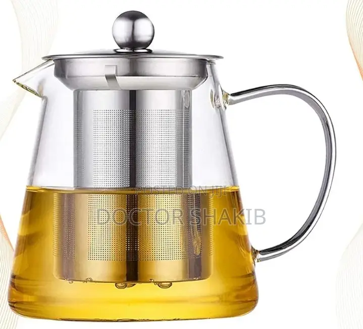 New Glass Teapot With Stainless Steel Infuser and Lid