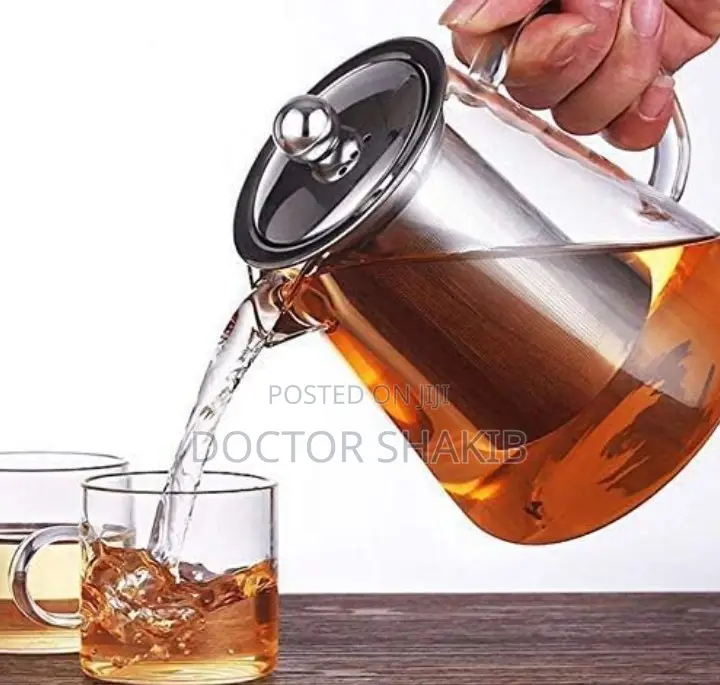 New Glass Teapot With Stainless Steel Infuser and Lid