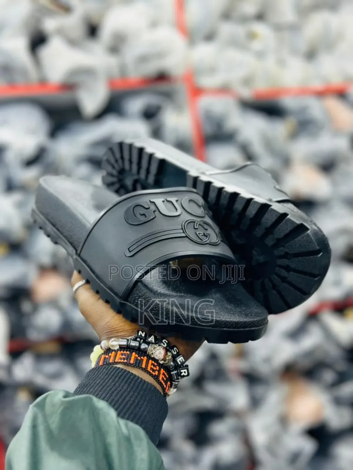 Triple Black Gucci Dapadan. Slide Sandals
