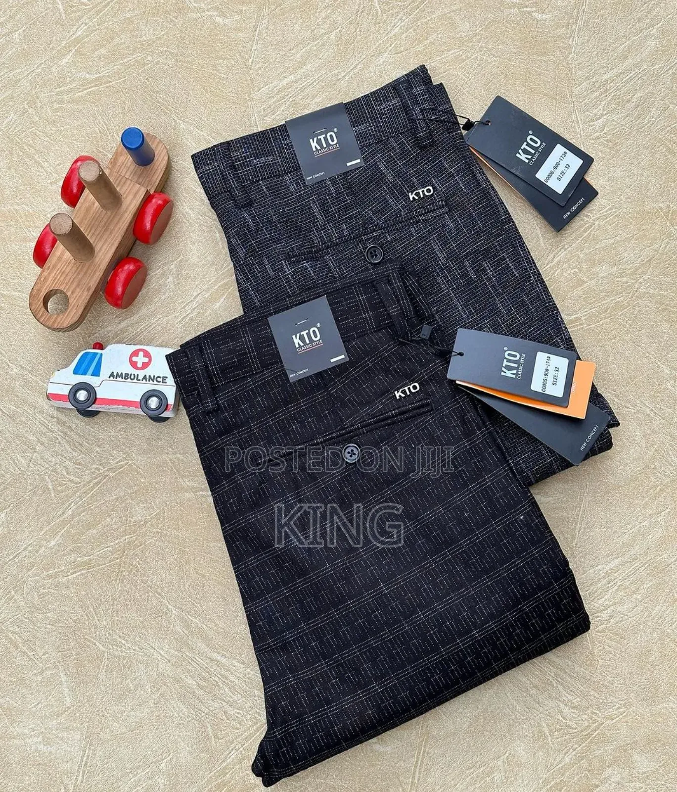 Solid Plain Classic Kaki Trousers