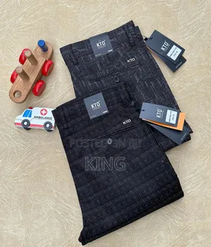 Solid Plain Classic Kaki Trousers