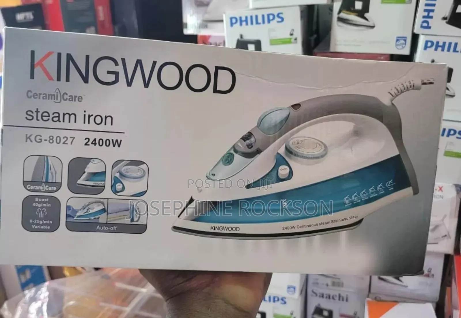 Steam Iron King Wood Flat Iron