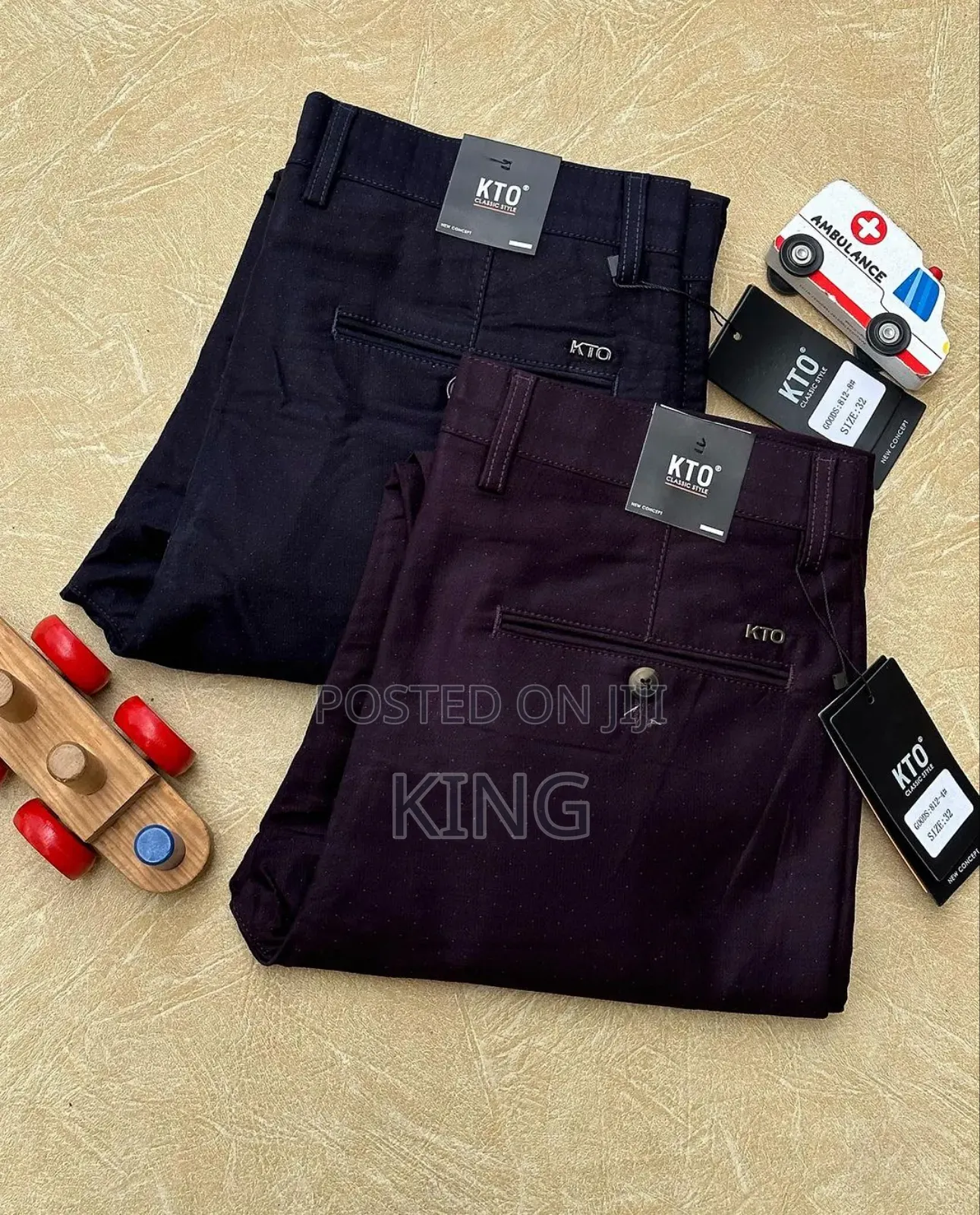 Men Kaki Trousers. Classic Fit New