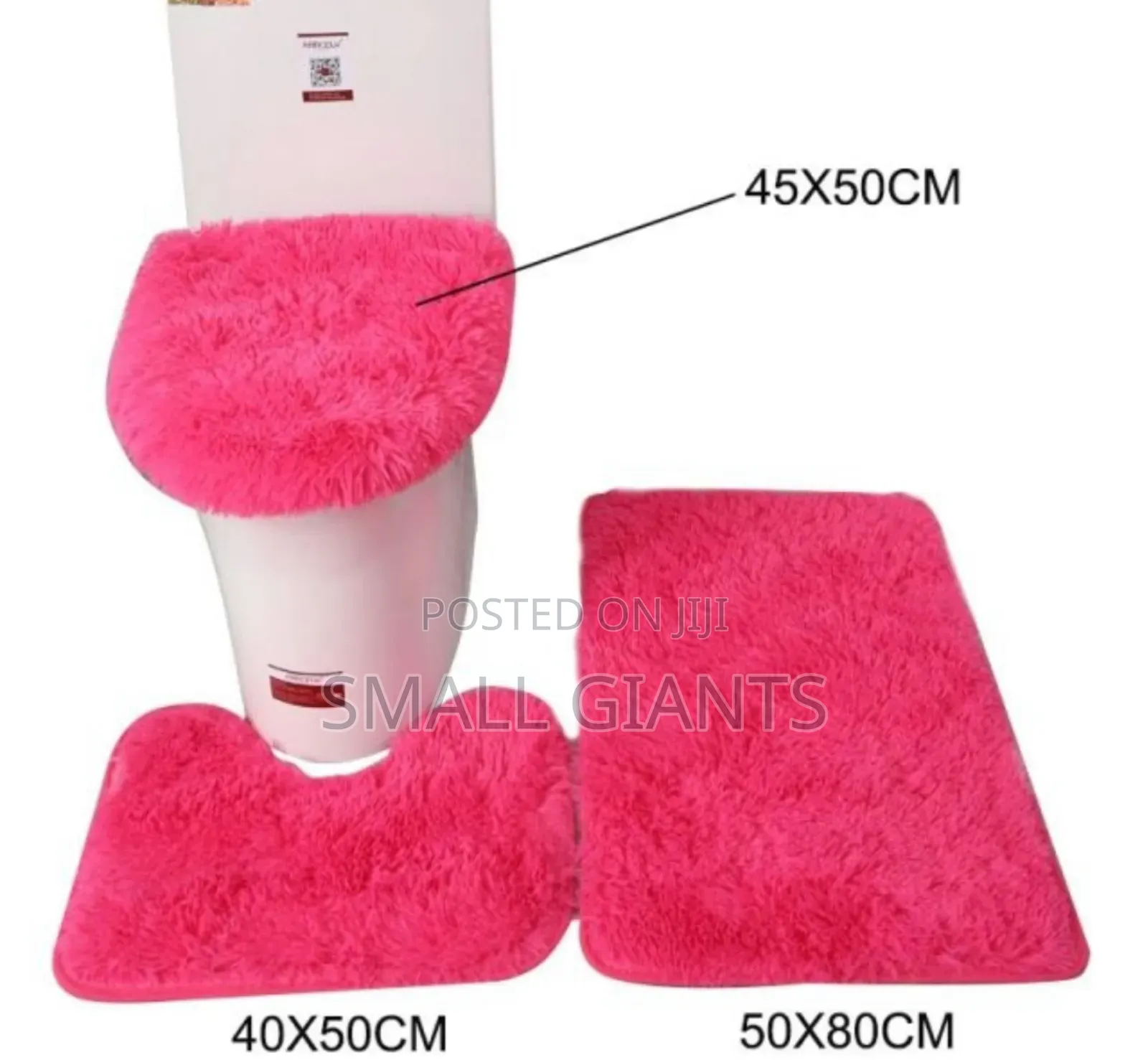 3 in 1 Simple Plain Toilet Bath Mats