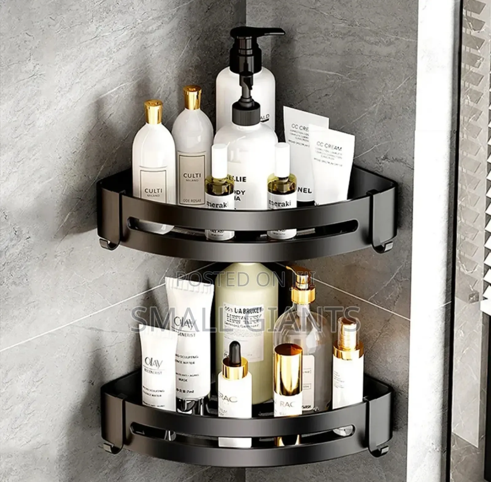 2pcs Triangular Kitchen/ Bathroom Corner Storage Shelf