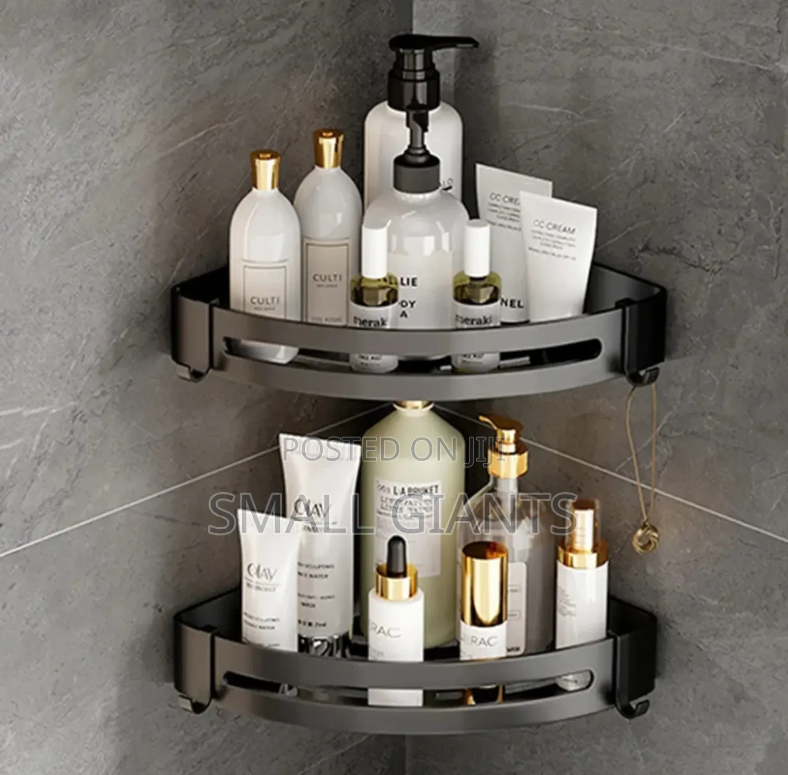 2pcs Triangular Kitchen/ Bathroom Corner Storage Shelf