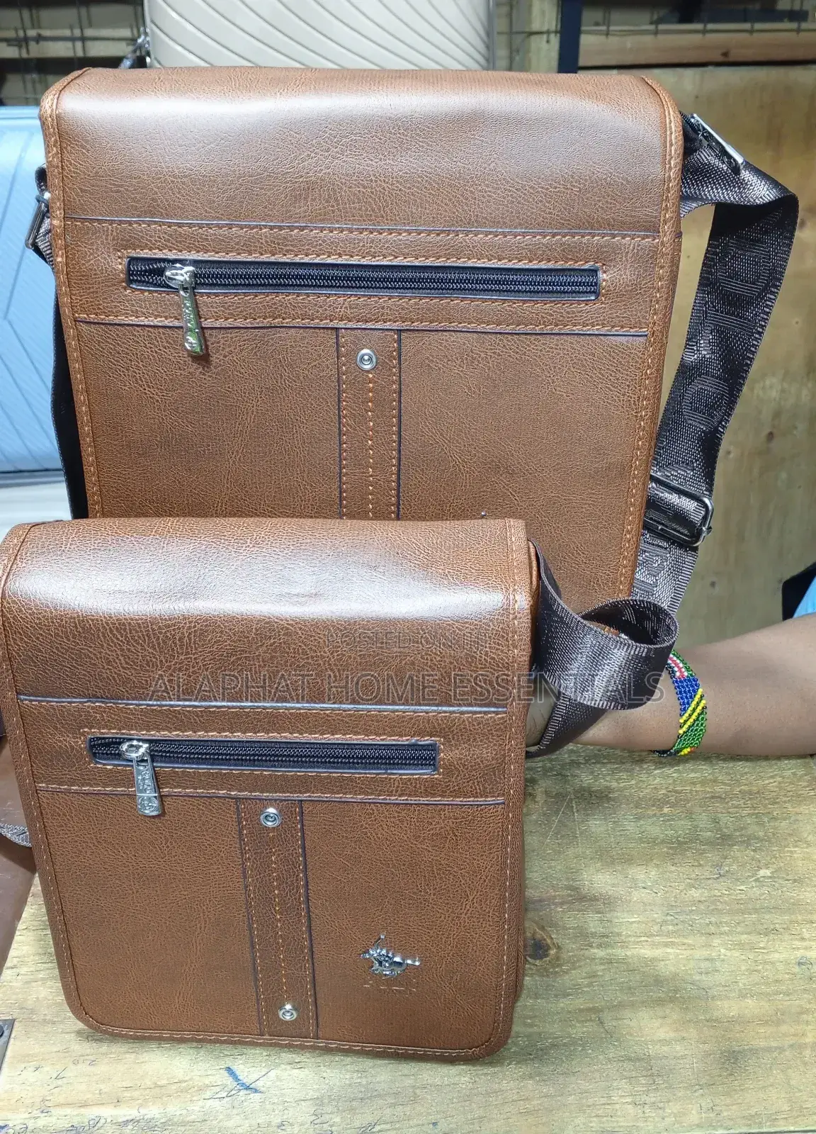 2 Pieces Leather Cross Bag