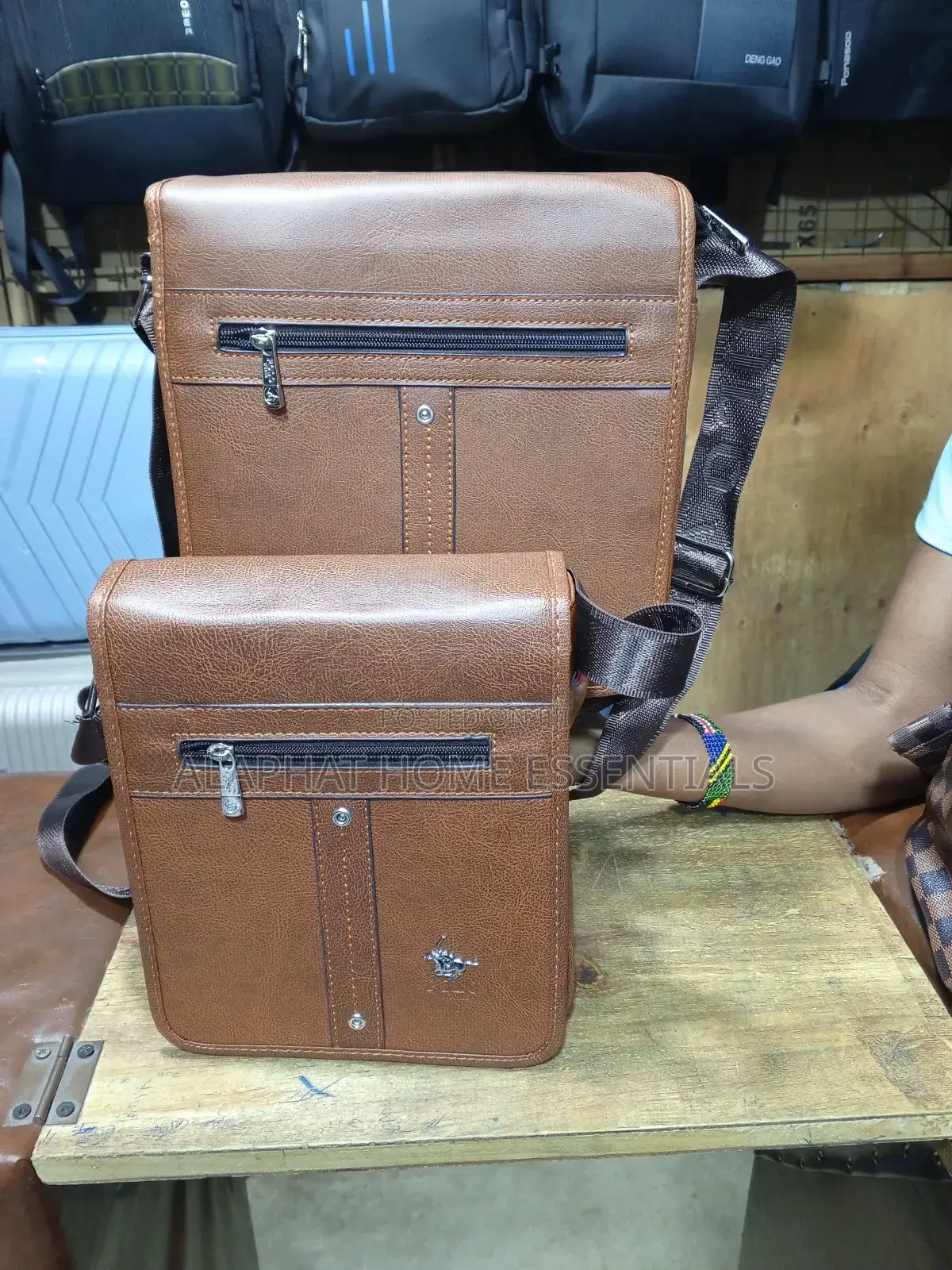 2 Pieces Leather Cross Bag