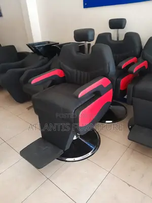 Red Red Black Barber Chair