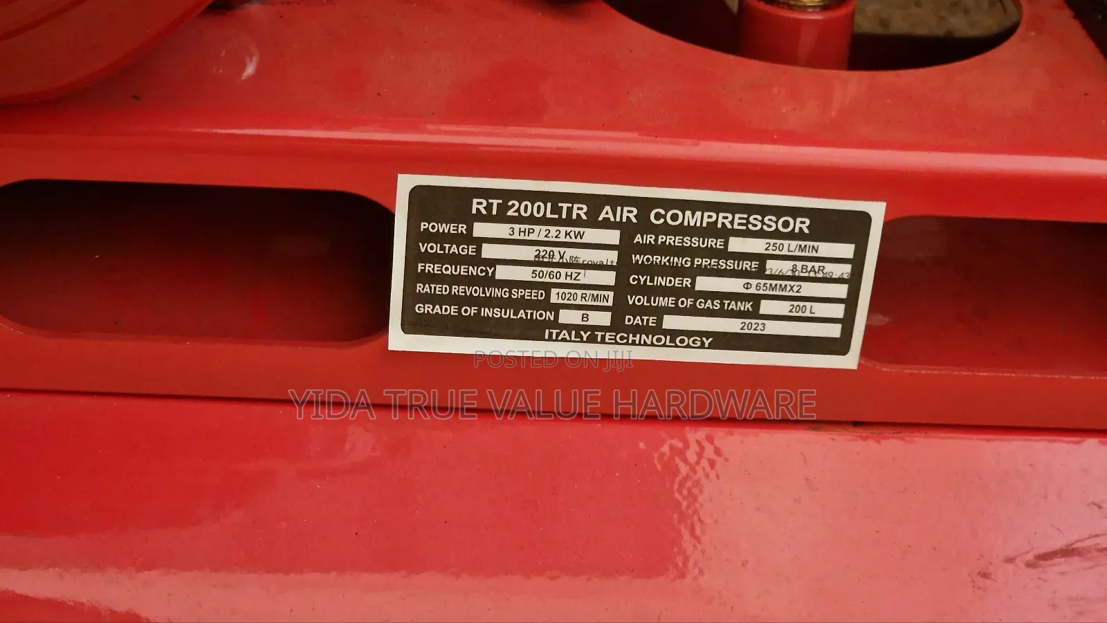 Air Compressor 200 Litres Double Piston