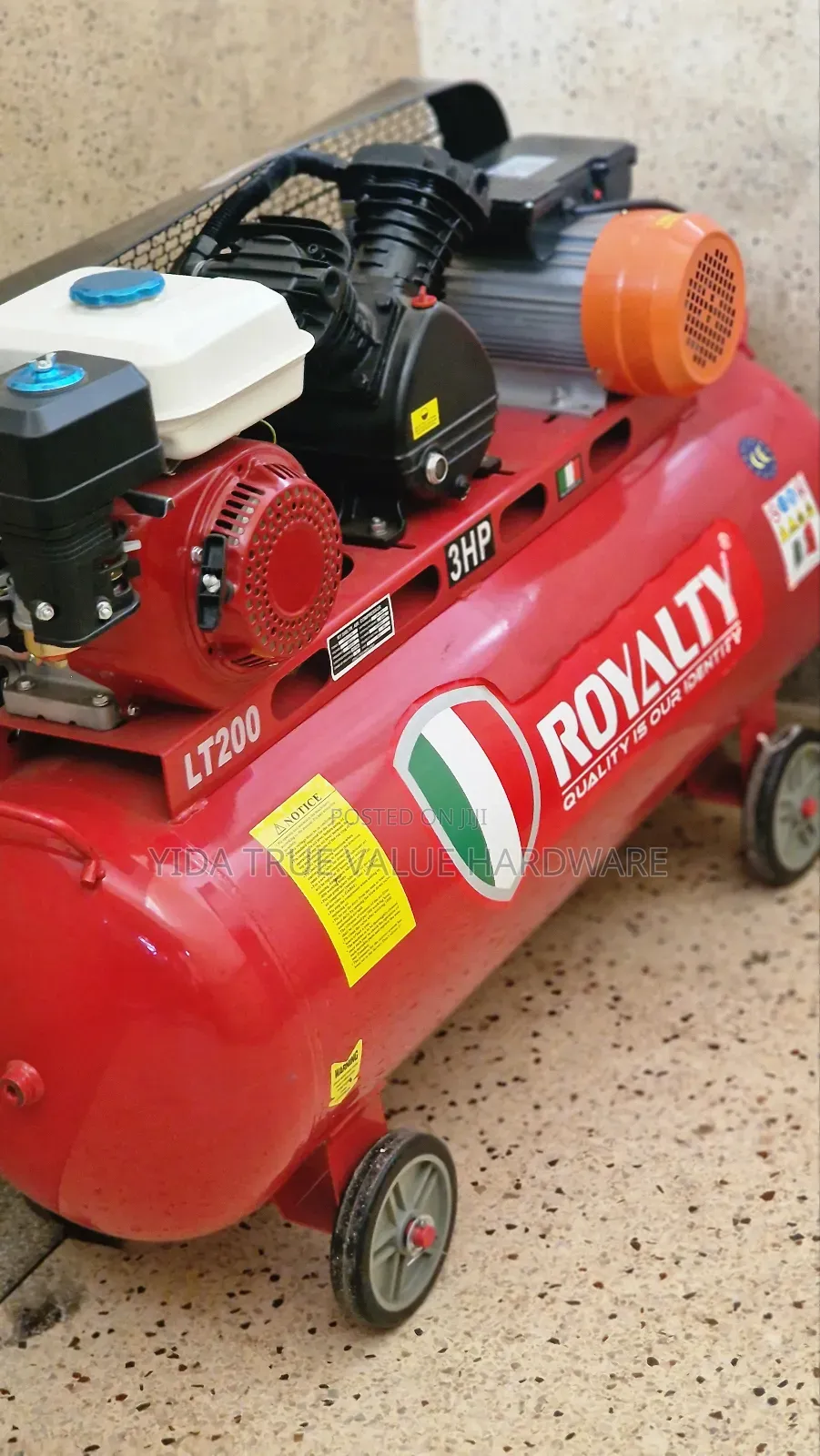 Air Compressor 200 Litres Double Piston