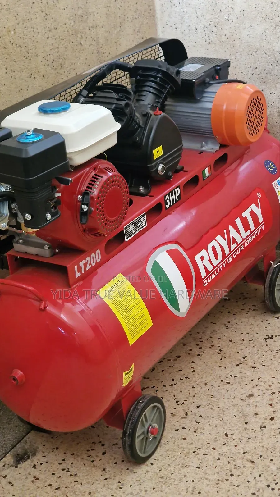 Air Compressor 200 Litres Double Piston