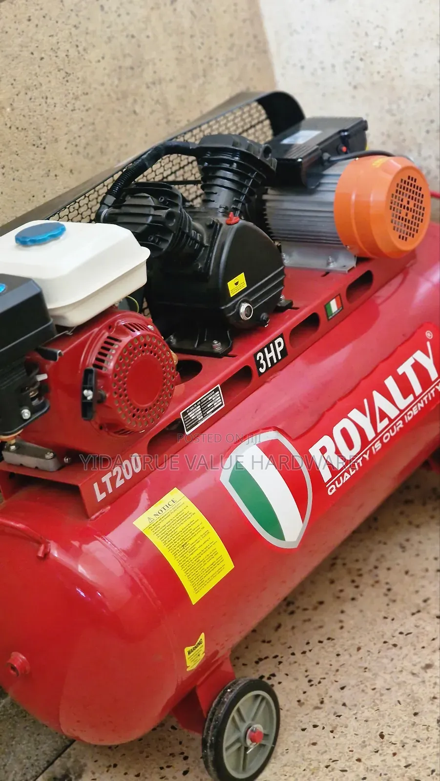 Air Compressor 200 Litres Double Piston