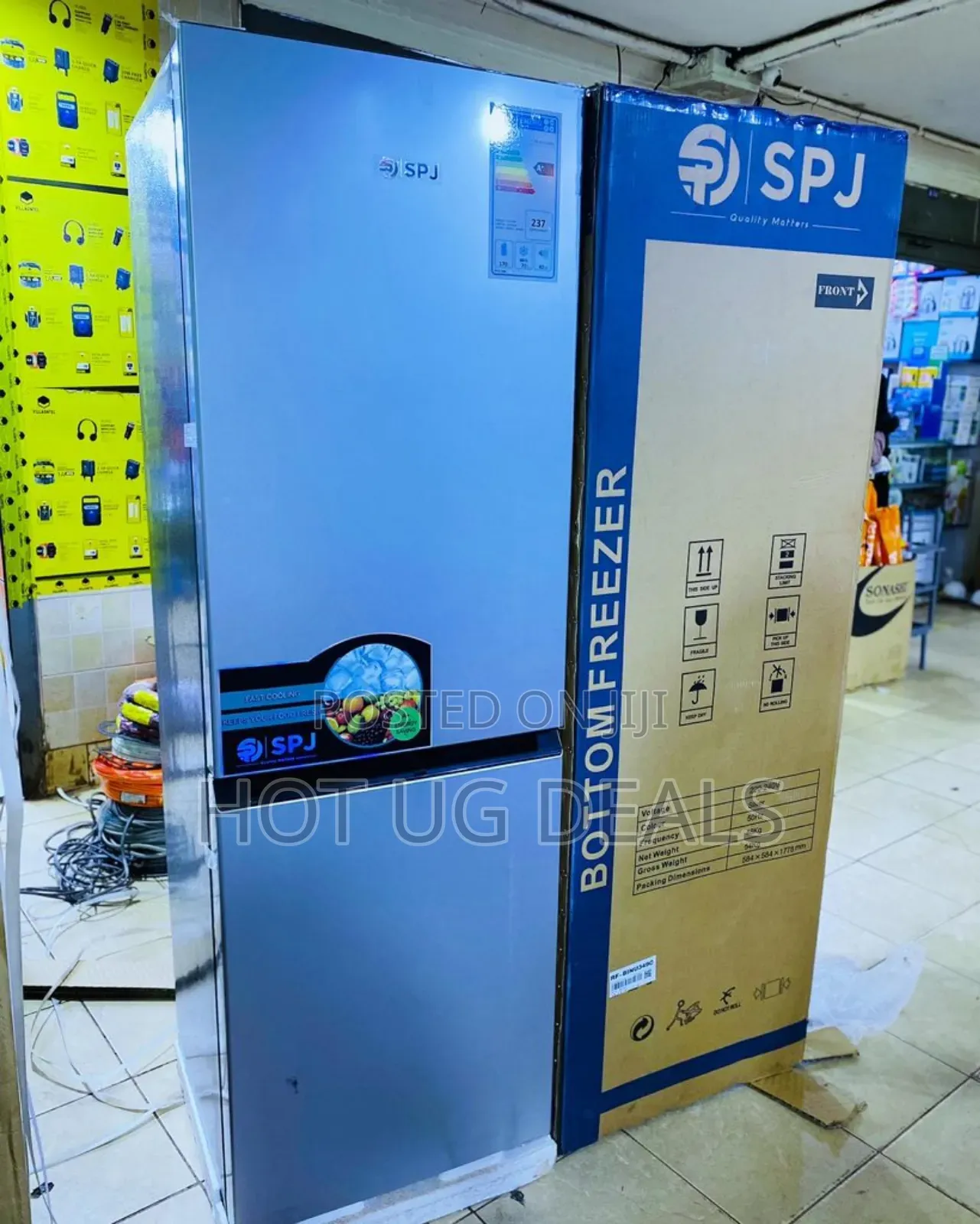 Spj 349 Litres Combo Double Door Bottom Freezer Fridge