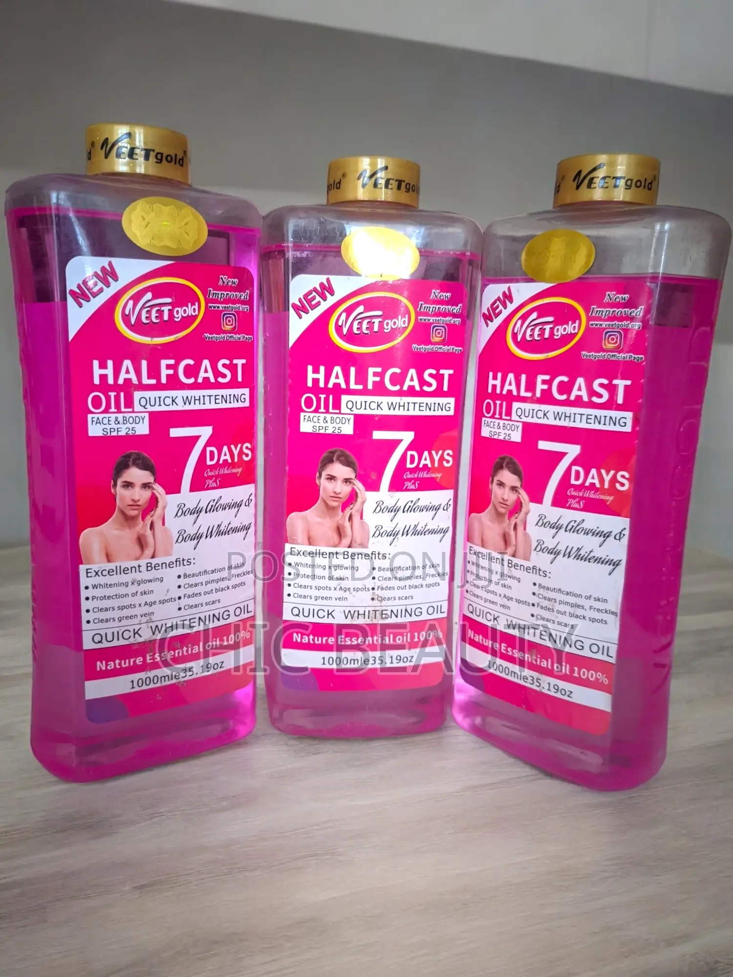 Veetgold Halfcast Body Oil 1000ml Original
