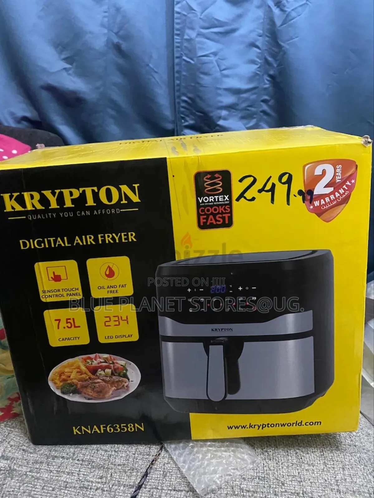 KRYPTON 7.5litres Digital Air Fryers \\ 1600w \\ KNAF6358N.