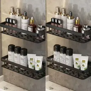 Metallic Bathroom Shelf Rack