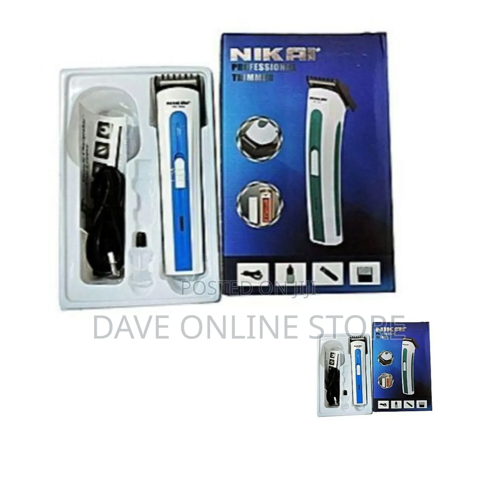 Nikai Rechargeable Electric Shaver - Blue/Grey