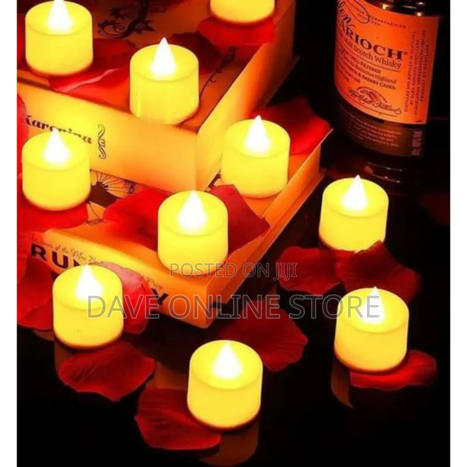 Dozen of Small Artificial Led Candles Warm Colour